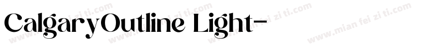 CalgaryOutline Light字体转换